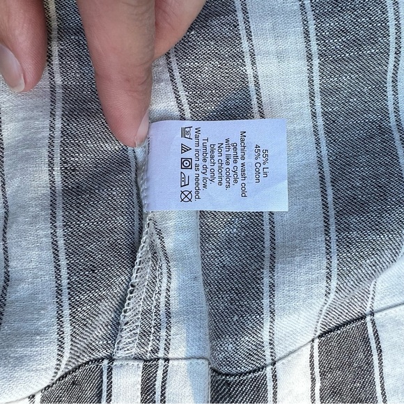 Madewell Striped Lace-Up Skirt, Linen, G3051 - Picture 9 of 10